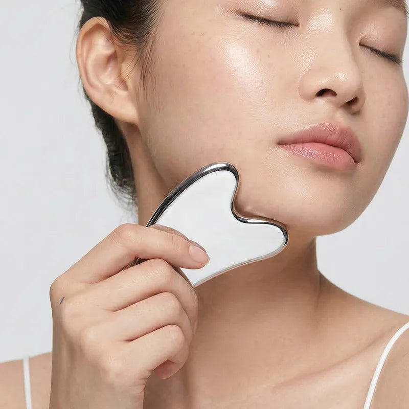 Stainless Steel Gua Sha Facial Massage Tool for Lifting & Sculpting