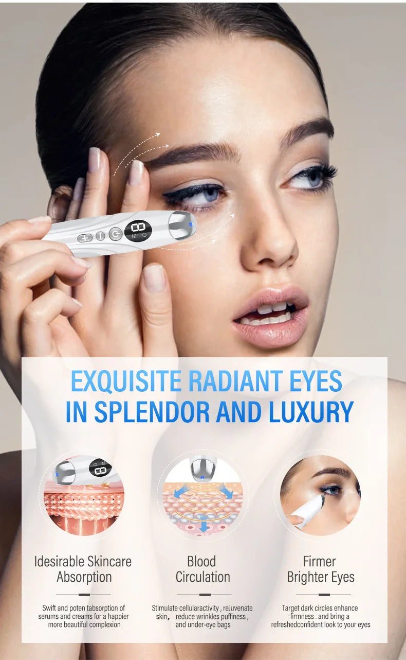 Electric Eye Massager Vibrating Eye Cream Essence Introducer Constant Eye Massager Face Eye Care Pen