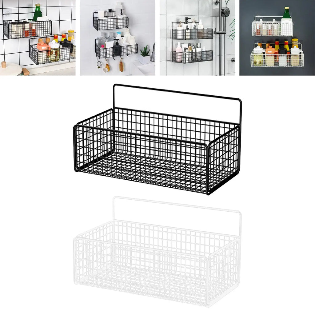 Wall Hanging Baskets Wire Storage Basket Farmhouse Food Storage Floating Shelves