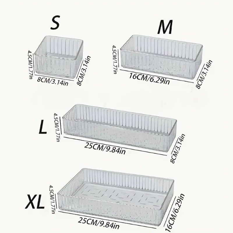 5 PCS Cosmetics Storage Box Built-In Drawer Organize Box the Table Suitable for Beauty Office Stationery Miscellaneous Storage