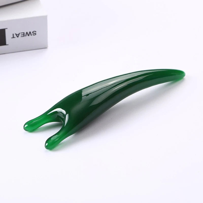 〔San〕 Resin Face Lifting Scraping Massage Nose Lifting Massage Y-shape Guasha Massage Reduce Puffiness Meridians Tool
