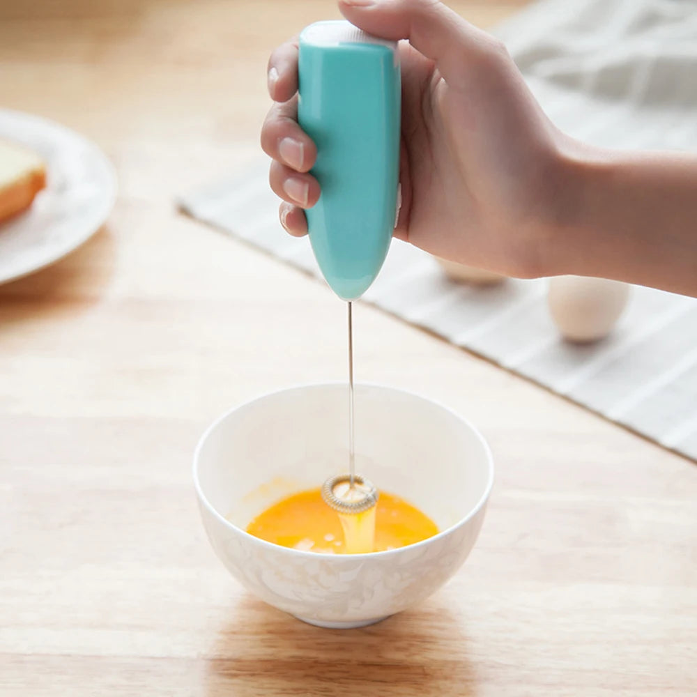 Electric Mini Milk Frother Egg Beater Milk Coffee Frother Cream Whisk Mixer Handheld Kitchen Whisk Foam Beater Coffee Whisk Tool