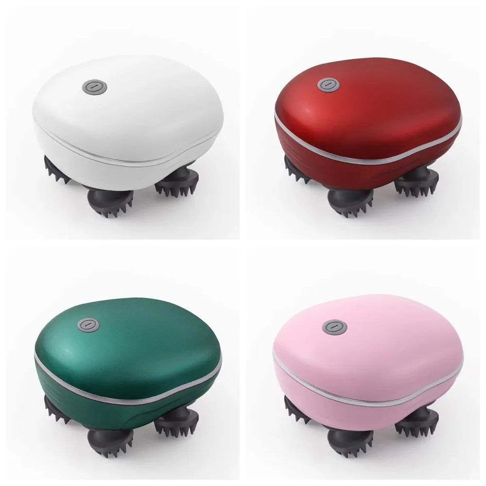 Muscle Massager Electric Head Massager Scalp Relax Kneading Scalp Massager Rechargeable Vibration Head Massage Machine Gift