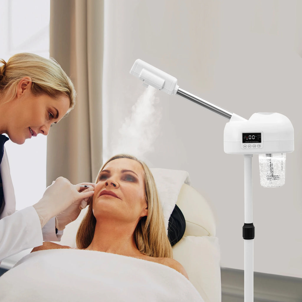 750w Standing Facial Steamer LCD Ozone Facial Steamer Professional for Clean Skin, Skin Care Spa with Hot Mist