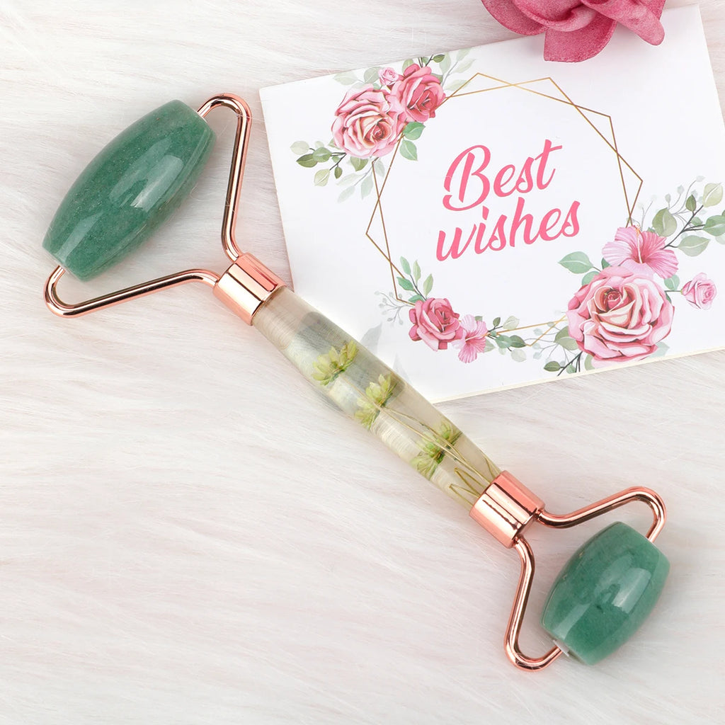 1pc Jade Roller Facial Tool Natural Jade Face Roller Massager Tool Body Mini Portable Skin Care Body Massage Relaxing Tool