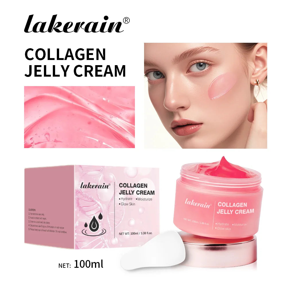 100ml Collagen Jelly Face Cream, Moisturizing Firming Anti-Aging, Brightening Wrinkle Remover Skin Care