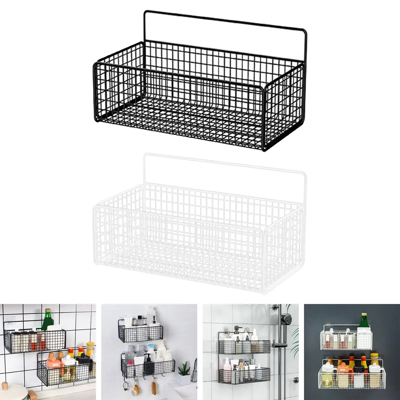 Wall Hanging Baskets Wire Storage Basket Farmhouse Food Storage Floating Shelves