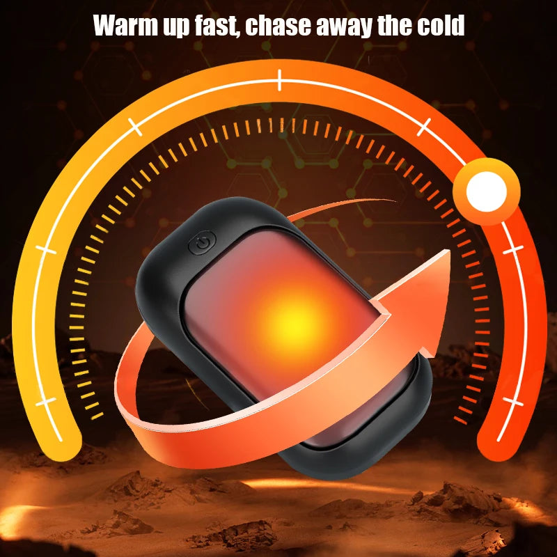 Magnetic rechargeable hand warmer 2-piece set, fast heating, 3-speed adjustment, portable hand warmer ﻿