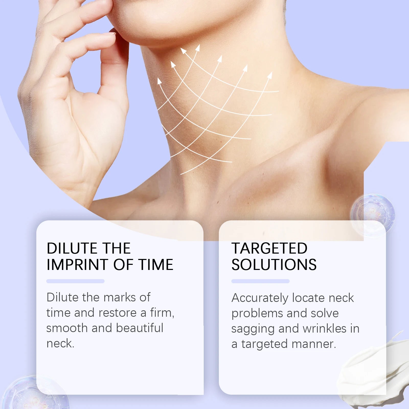 Neck Cream Anti-Aging Firming Lifting For Neck Double Chin Reducer Fine Lines Protein Cream Moisturizer Neck Rejuvenation Cream