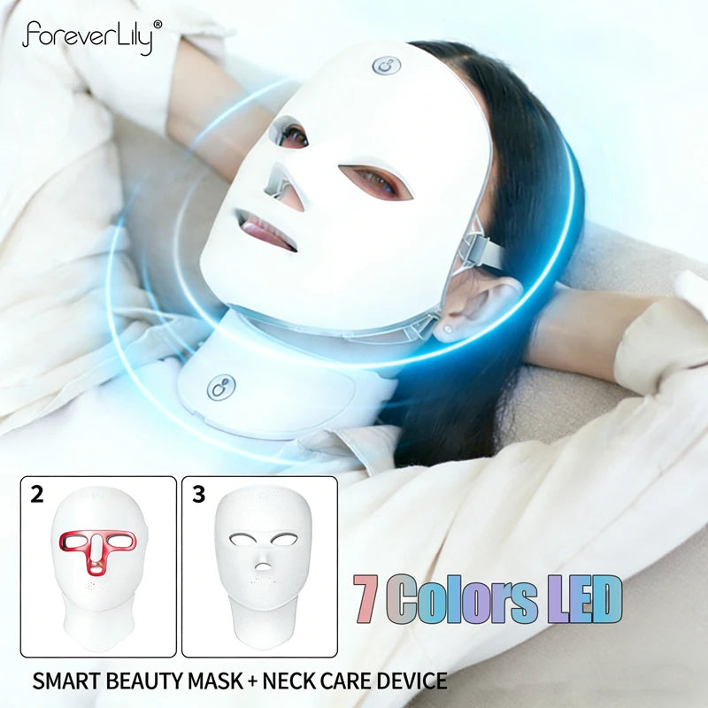 7 Colors LED Face Mask Facial LED Mask Skin Care Facial Spa Home Use Beauty Machine