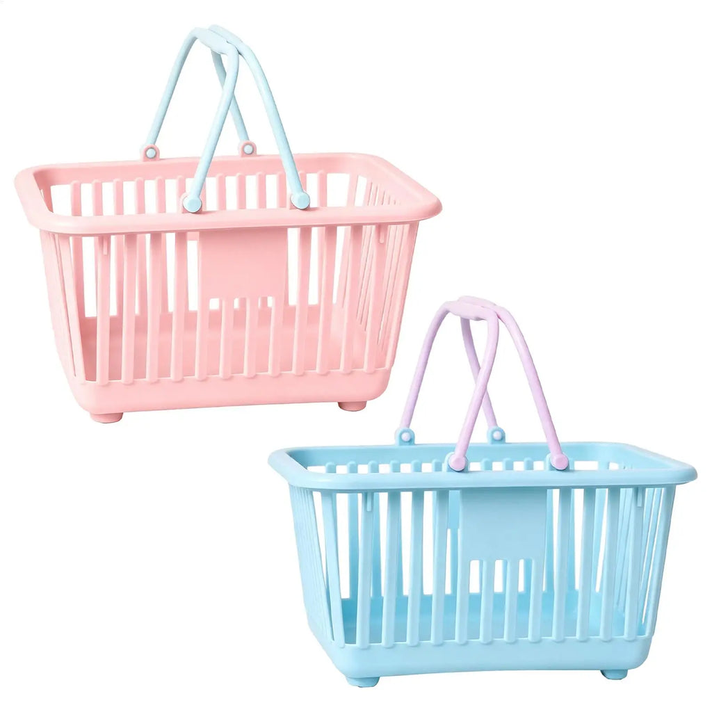 Small Storage Basket Storage Bin with Handles Tiny Baskets for Kids Toy Snack Desk Bathroom Home Shopping Dorm Kitchen Pantry