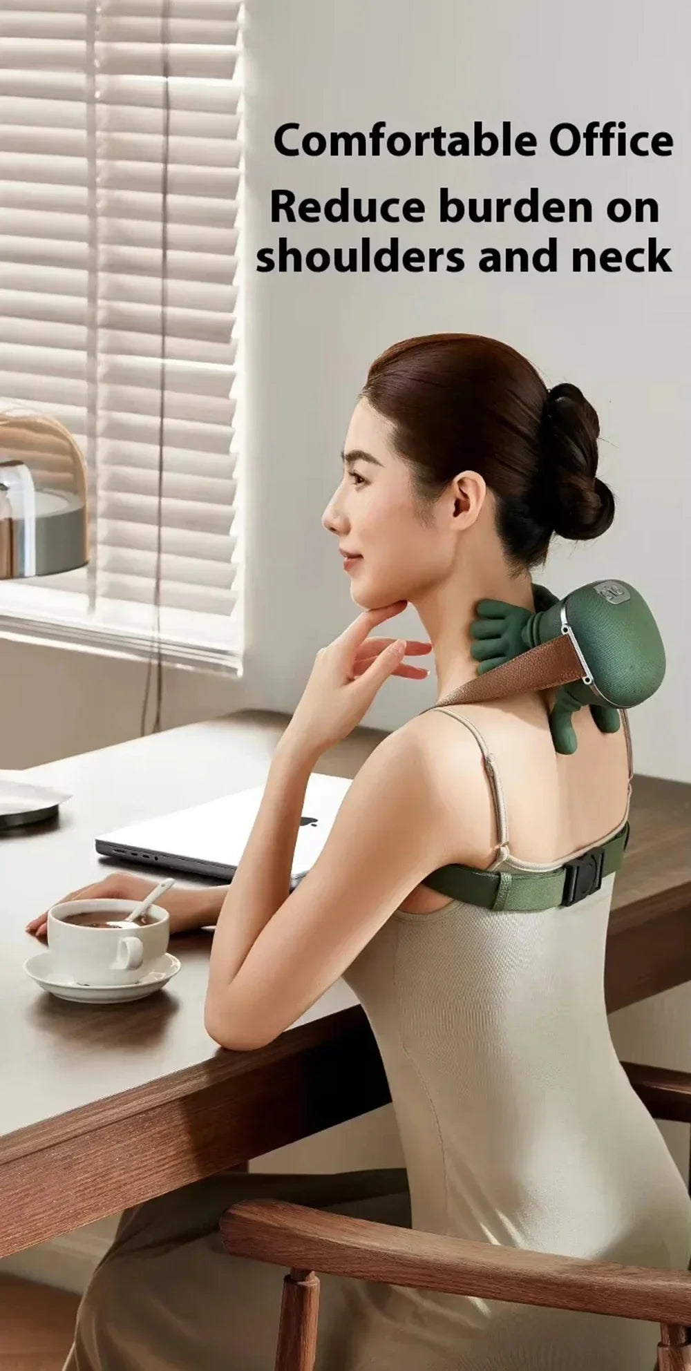 New Shoulder and Neck Massager, Fully Automatic Charging Finger Press Hand Massager (Without Heating)
