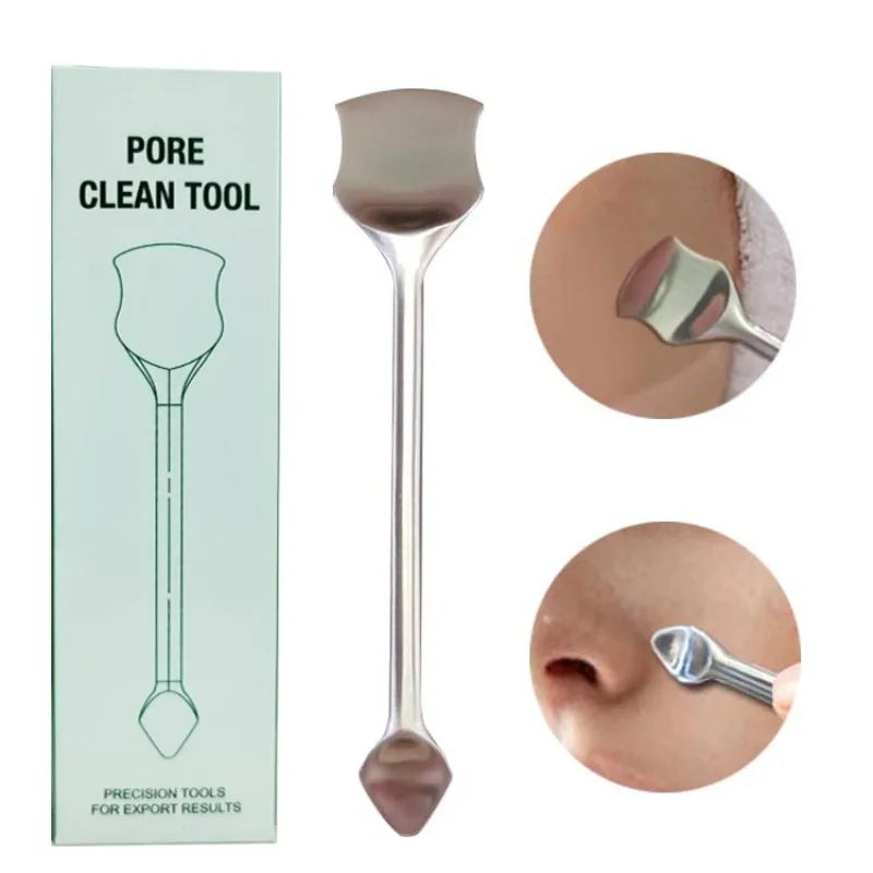 Double Headed Acne Blackhead Remover Cleaner Stainless Steel Extractor Pore Cleaner Skin Care Tool Beauty Remover Scooper Makeup
