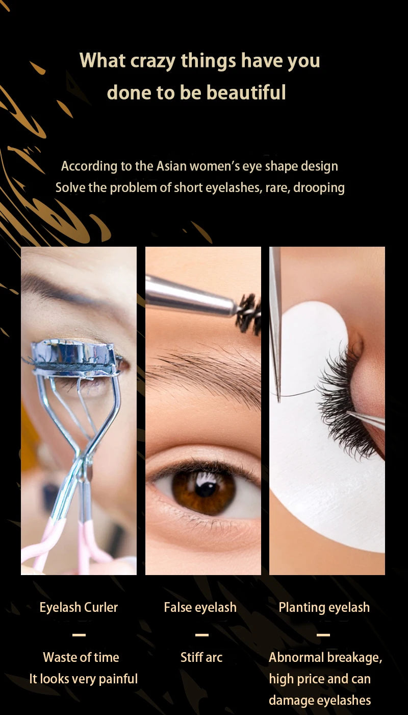 1081 Wholesale Private Label 3d Magnetic With Rose Gold Mini Electric Makeup Sets Tools Plastic Heated Eyelash Curler