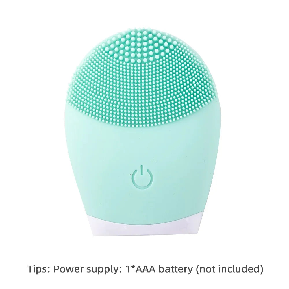 Electric Facial Cleansing Brush Face Skin Care Tools Waterproof Silicone Sonic Cleanser Facial