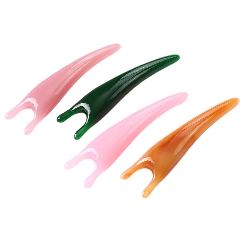 〔San〕 Resin Face Lifting Scraping Massage Nose Lifting Massage Y-shape Guasha Massage Reduce Puffiness Meridians Tool