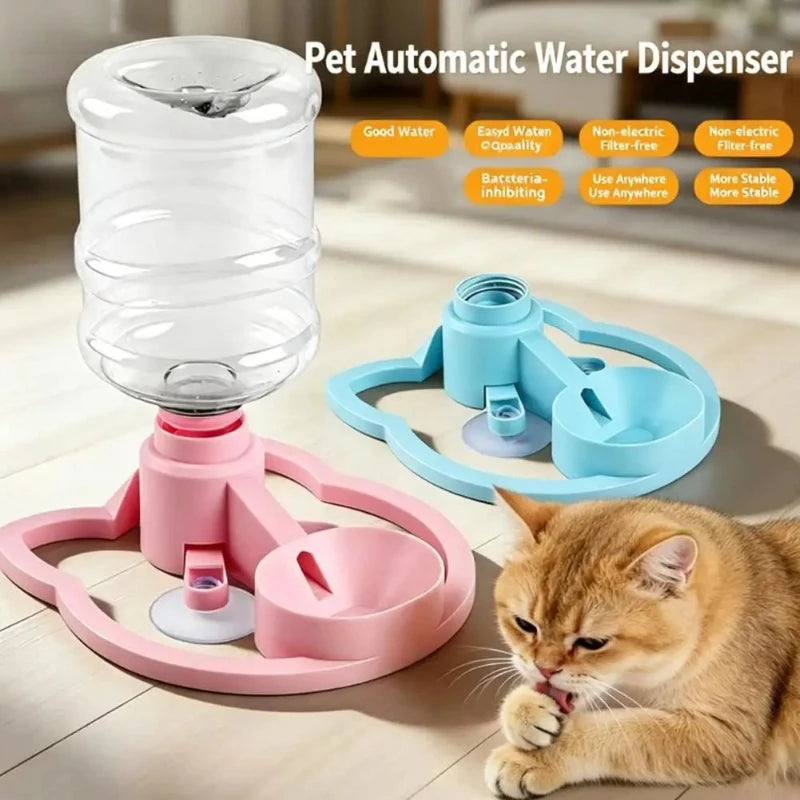 Gravity Cat Water Fountain With Optimal Bowl Design Prevents Hair Debris Keeps Water Fresh Keeps Cats Face Dry Automatic Water