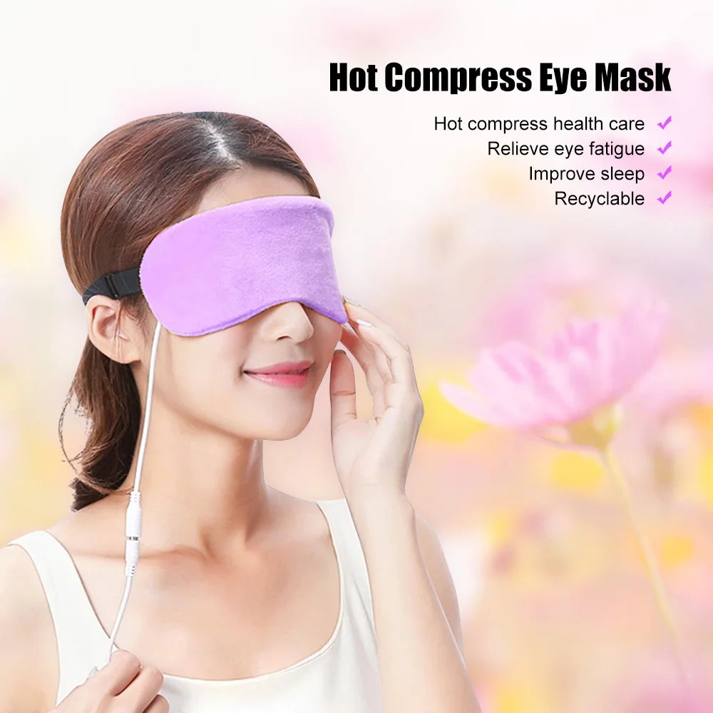 Heated Eye Mask USB Eye Mask for Dry Eyes with Constant Heating Temperature Warm Compress Heating Pad for Sleep Dark Circles