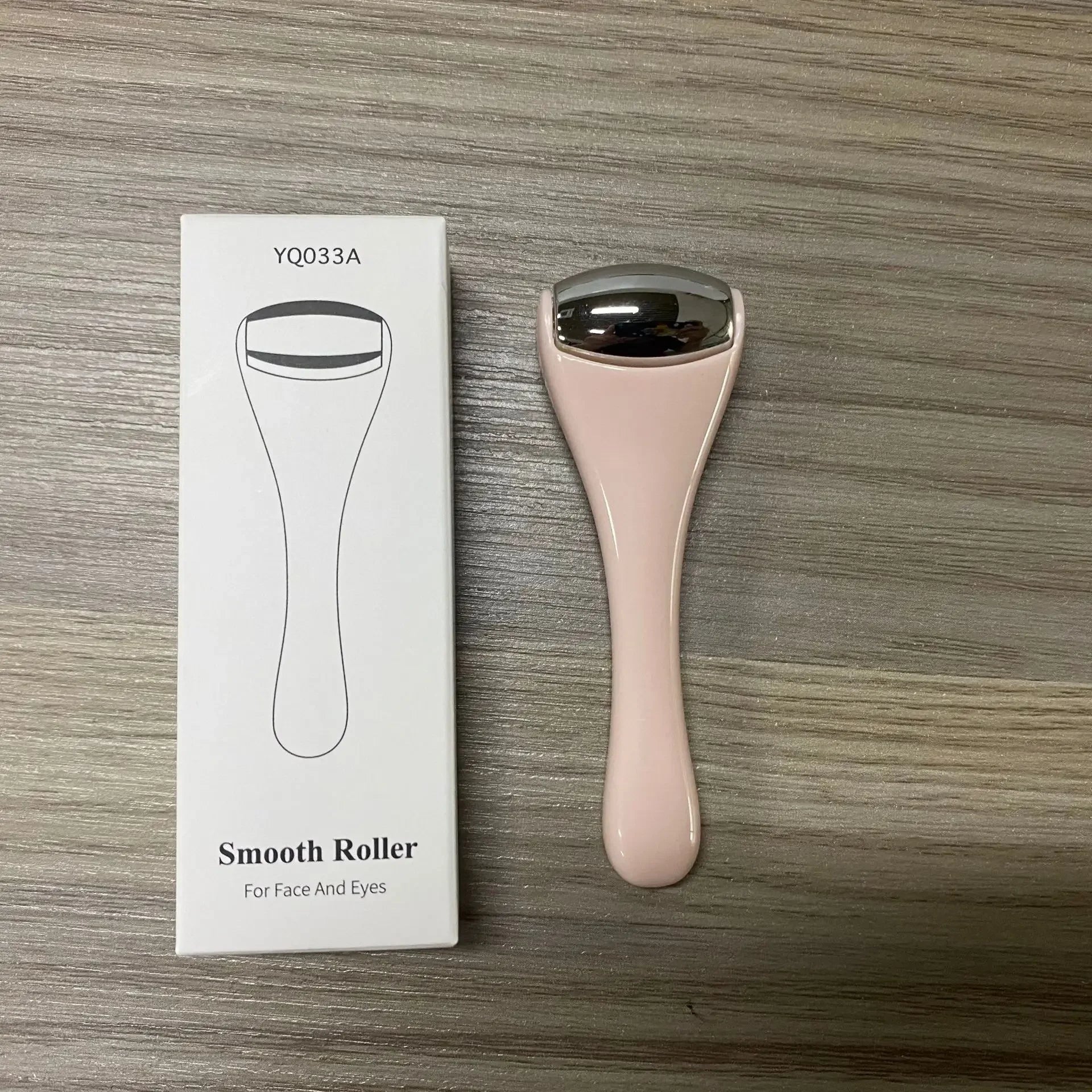 1pcs Facial Metal Ice Roller Stainless Steel White Mini Eye Metal Ice Roller for Mini Eye Puffiness Tighten Skin Care Tool