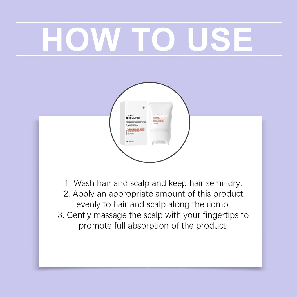 Scalp Care Serum with Built-in Massager Brush Nourishing Treatment Promotes Hair Growth & Reduces Hair Loss Repair Damaged Hair