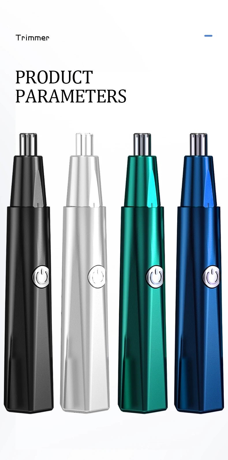 Rechargeable nose hair trimmer electric nose hair trimmer men's shaver nose hair trimmer nose hole trimming scissors