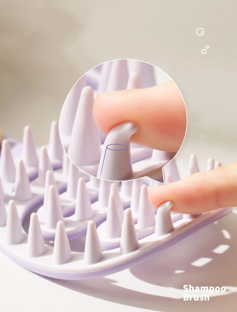 Shampoo Hair Brush Hair Massage Scalp Combs Head Washing Brush Long Handle Dry And Wet Brush Shower Spa HairdressingTool Girls