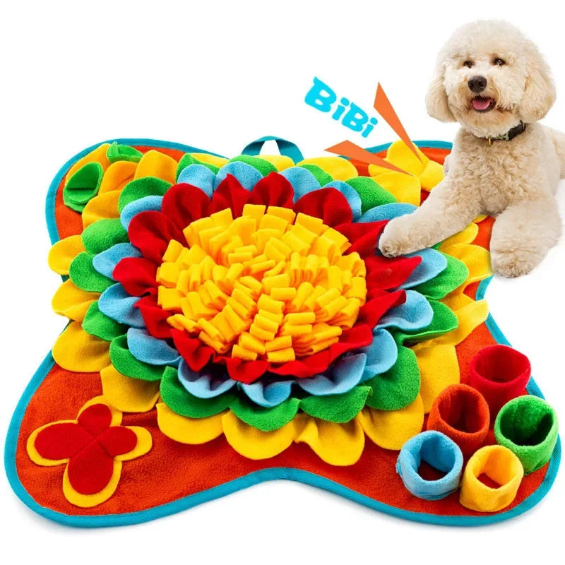 Snuffle Mat for Dogs Small Durable Non-Slip Sniff Mat Washable Foldable Felt Puzzle Toy Slow Feeding Training Mat Small Medium