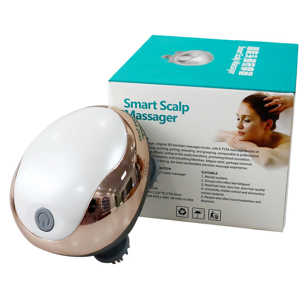 Head Massager Electric Scalp Vibration Kneading Device Muscles Massage Stimulate Blood Circulation and Banish Weariness Relax