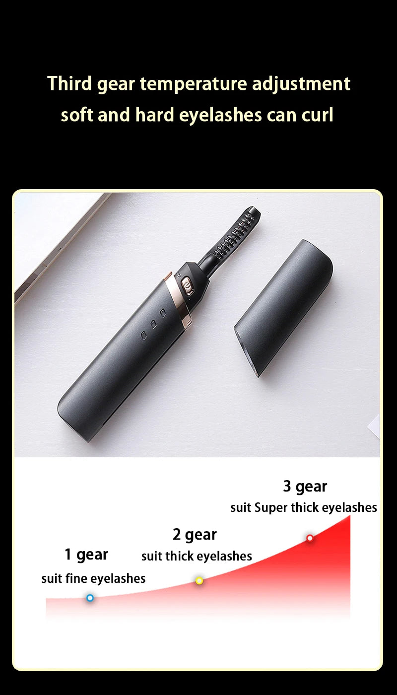 1081 Wholesale Private Label 3d Magnetic With Rose Gold Mini Electric Makeup Sets Tools Plastic Heated Eyelash Curler