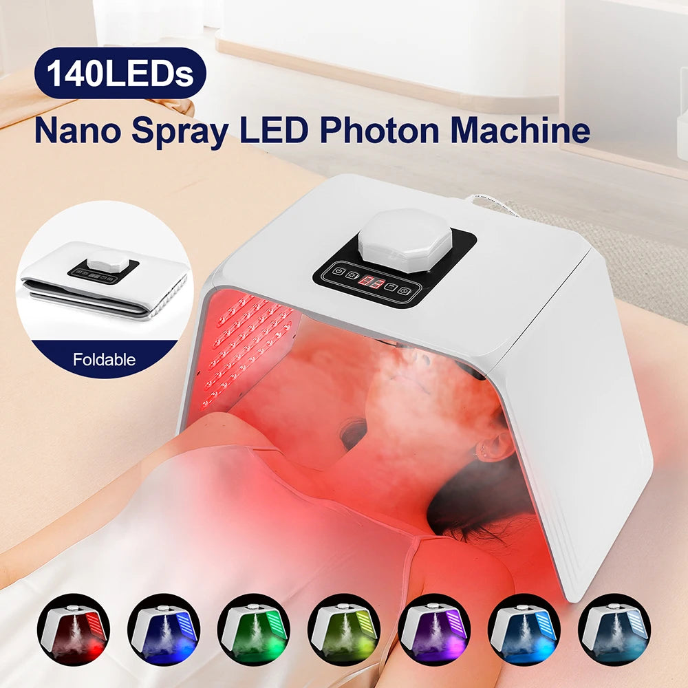 7 Colors LED Photon Beauty Mask Skin Moisturizing Nano Spray Face&Body SPA Skin Care LED Face Mask