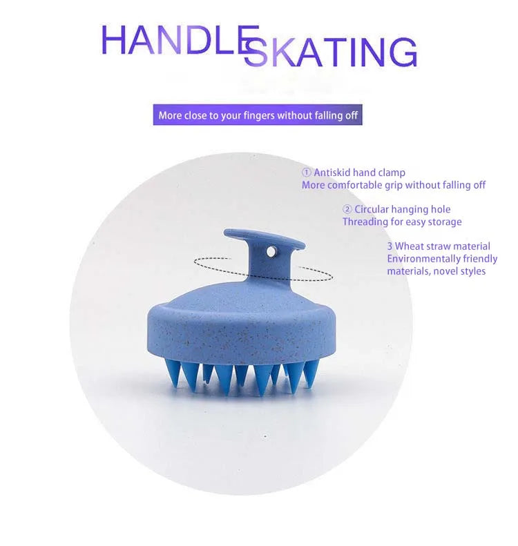 Silicone Shampoo Brush Head Scalp Massage Comb Hair Washing Comb Body Massage Brush Bath Shower Brush Salon Hairdressing Tool