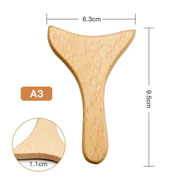 Face Massager Maderoterapia Face Roller Mini Wood Therapy Face Slimming Gua Sha Scraper Facial Lifting Wrinkle Remover