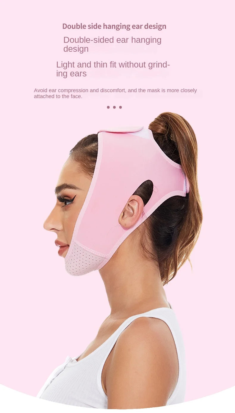 Reusable Double Chin Reducer- V Line Mask -Double Chin Remover-Facial Slimming Chin Strap-Chin Up Mask Face Lifting Belt V Shape