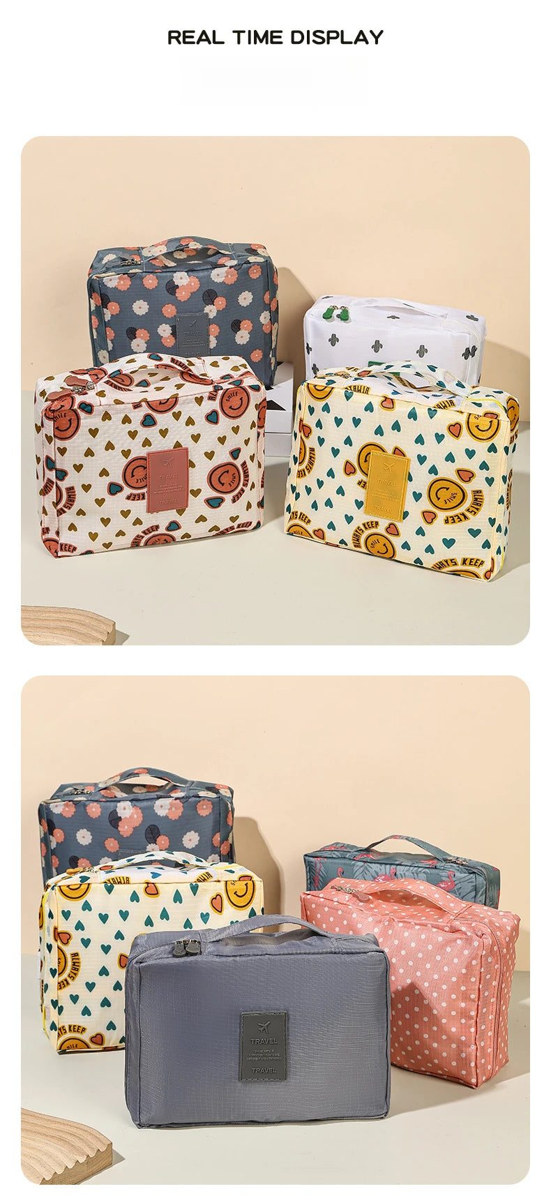 Waterproof Makeup & Toiletries Travel Bag for Women - Portable Cosmetic Organizer