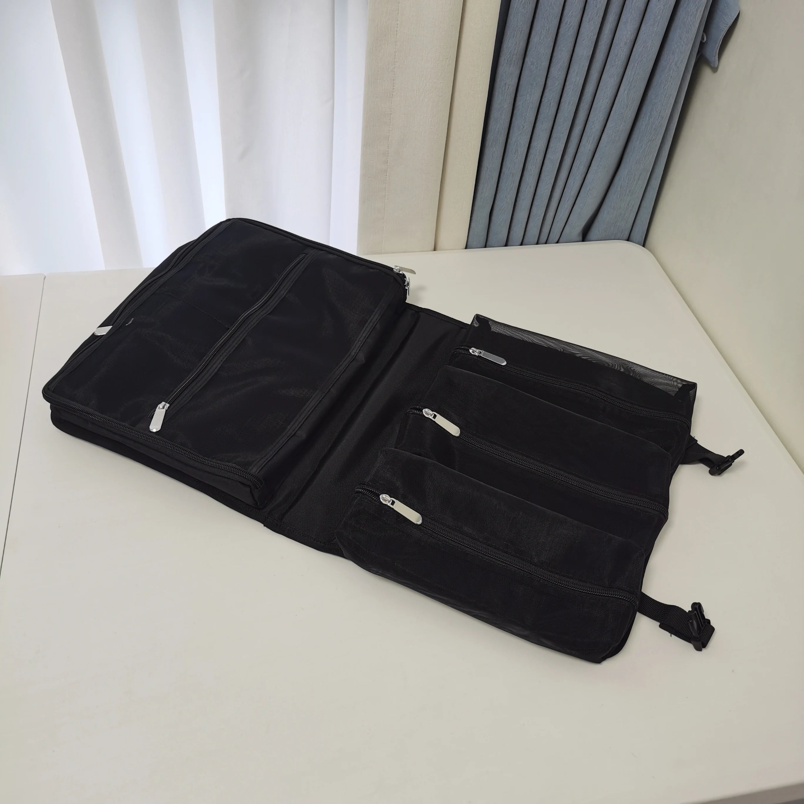 Foldable Makeup Bag Cosmetic Organizer Professional Makeup Artist Touch Up Bag