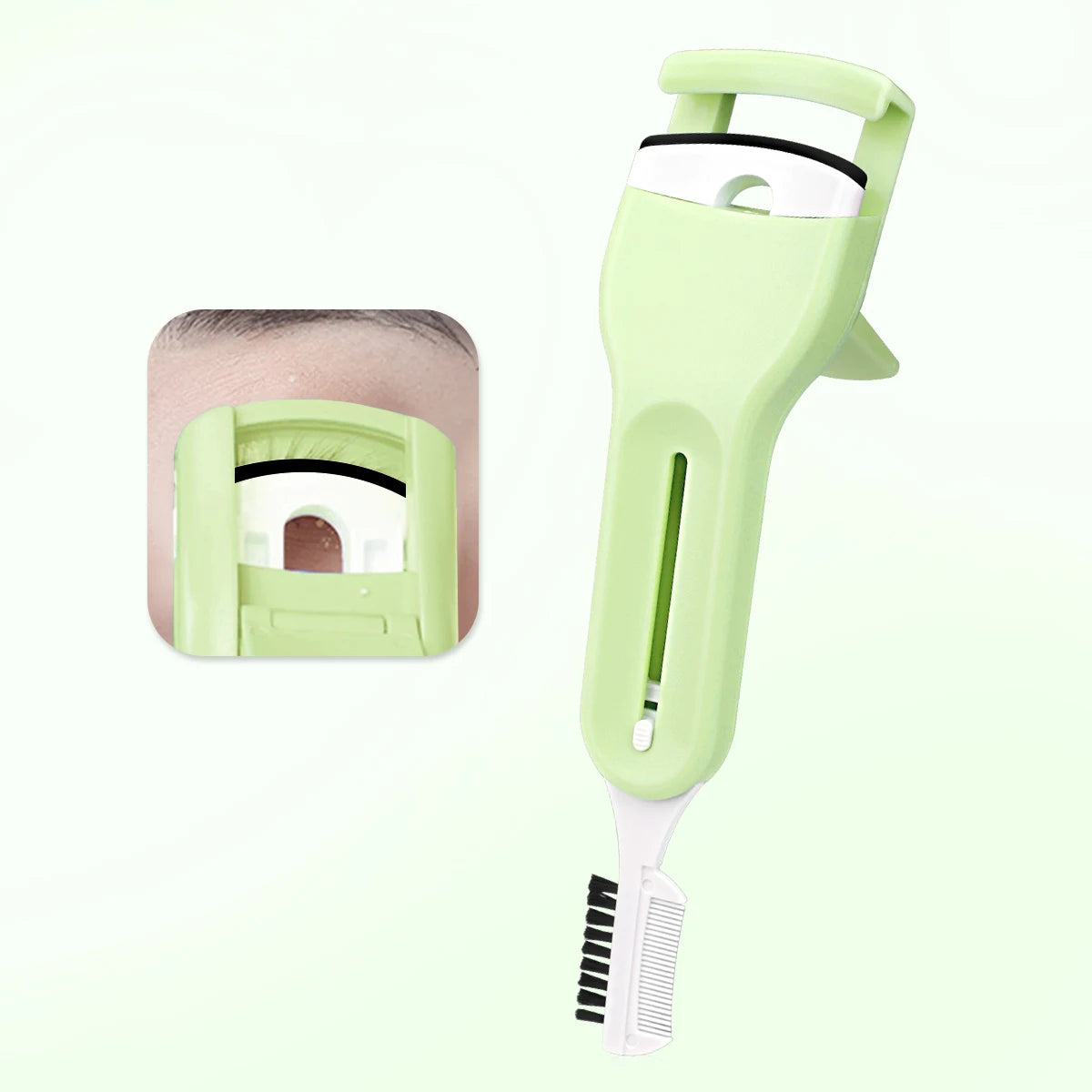 1PC Borderless Wide-Angle Eyelash Curler, Curling Eyelash Curler, Push-Pull Comb, and Double-Head Convenient Eyelash Curler.