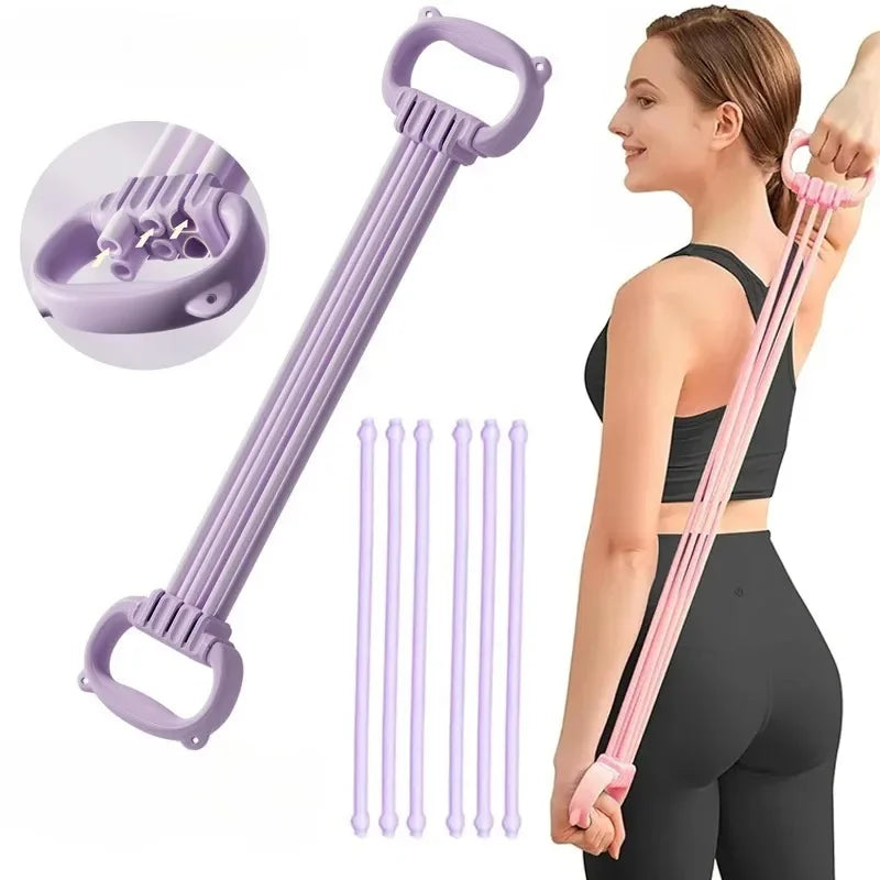 Stretch Strap Yoga 6 Ropes Adjusted Tensioner Yoga Tool Open Back Practice Shoulder Yoga Stretching Belt Elastic Stretch Band
