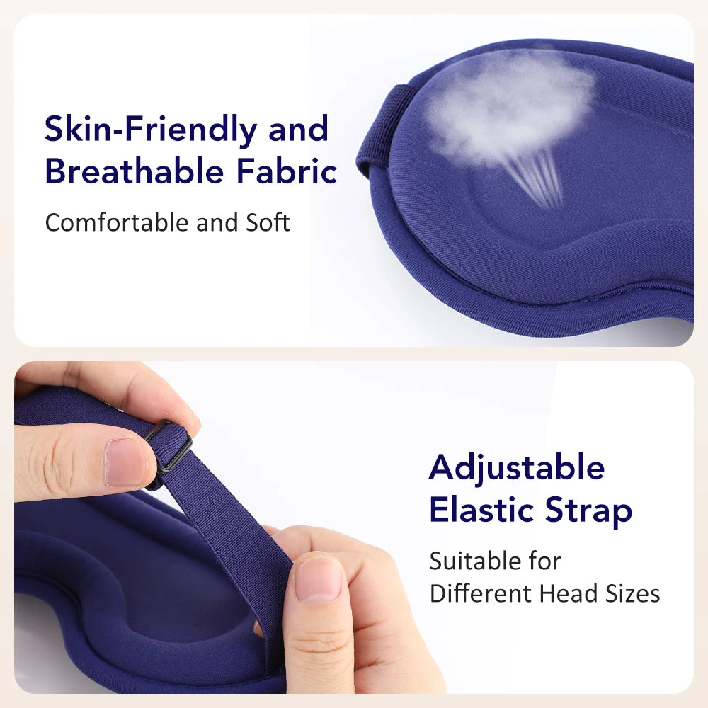 USB Eye Massager Vibration Heated Eye Mask Office Eye Strain Relief Blackout Warm Compress Eyemask Travel Sleep Mask