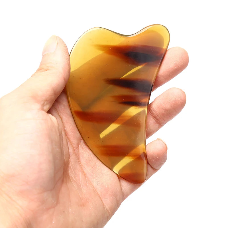 Natural Ox Horn Gua Sha Board Gouache Scraper Face Massager Facial Lift Scraping
