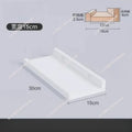 Floating Shelves Wall Mounted, White Solid Wood Drill Hanging Shelf, Storage Rack for Living Room, Bedroom, Study, Entrance
