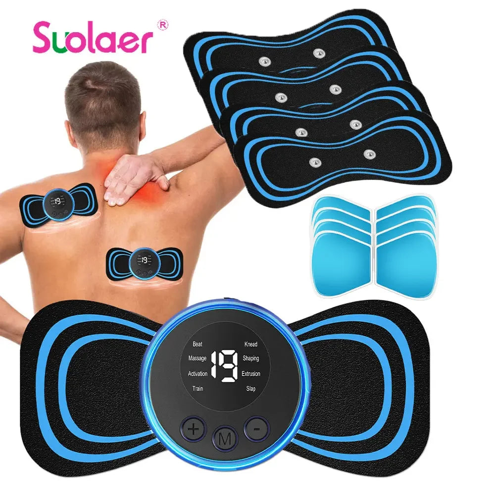 Mini Electric Neck Massager Portable Rechargeable Cervical Vertebra Massage Patch For Muscle Relax Dropshipping Neck Massager