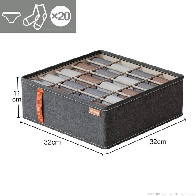 Closet Organizer Underwear Drawer Organizer Bra Socks  Clothing Storage Box Wardrobe Organizer Clothes Cabinet Drawer Organizers