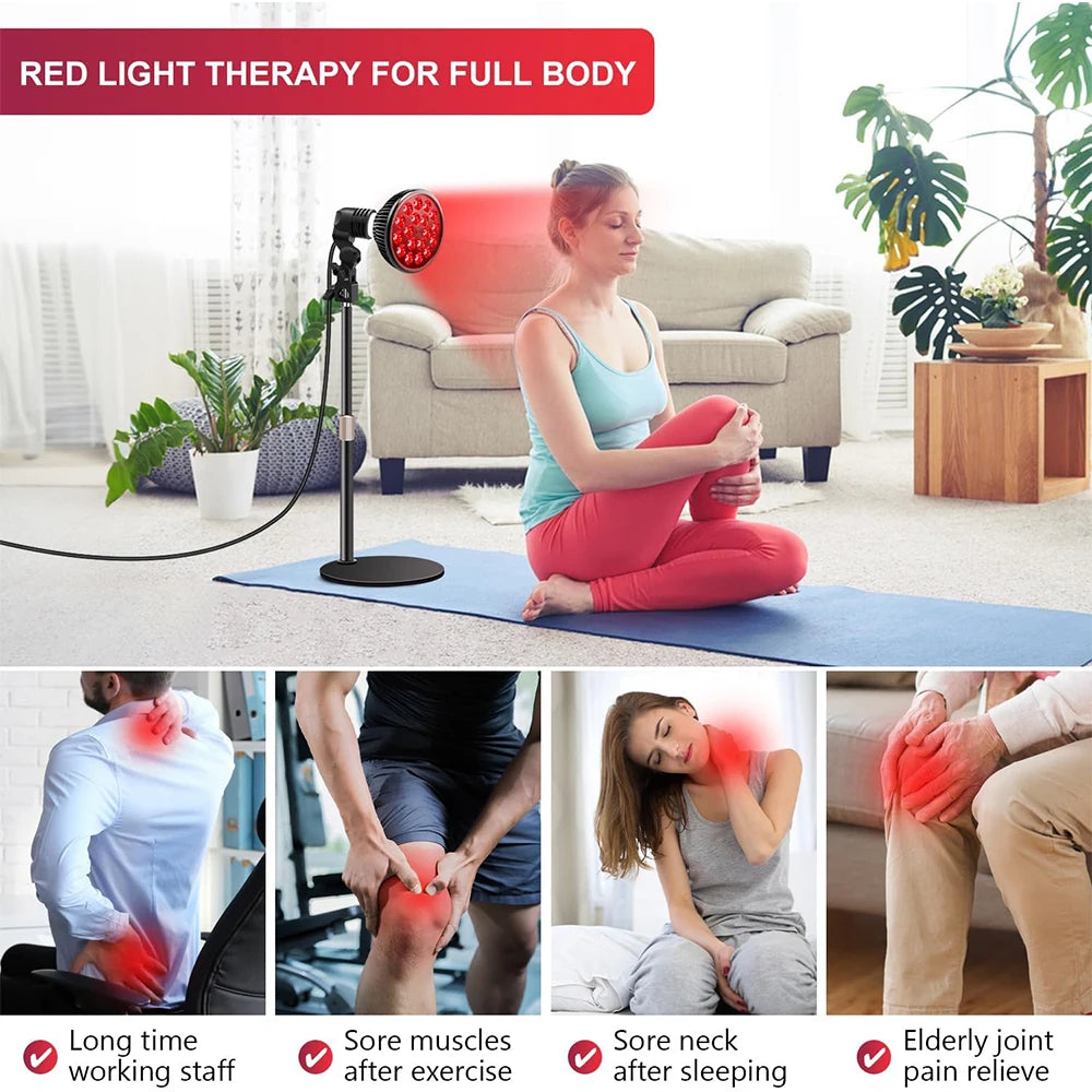 2025 LED Red Light Therapy Device 660nm&850nm Red and Infrared Bulb for Face Body Skin Care Pain Relief