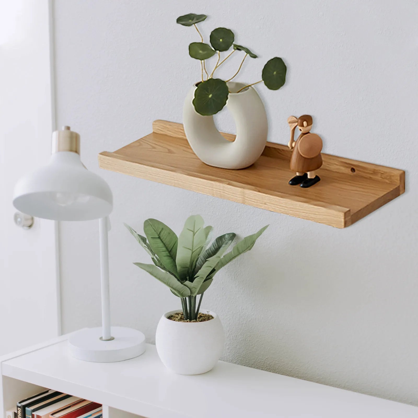 Wooden Wall Shelf Small Floating Shelf for Bedroom Bathroom Living Room Decorative Storage Rack Small Floating Shelves