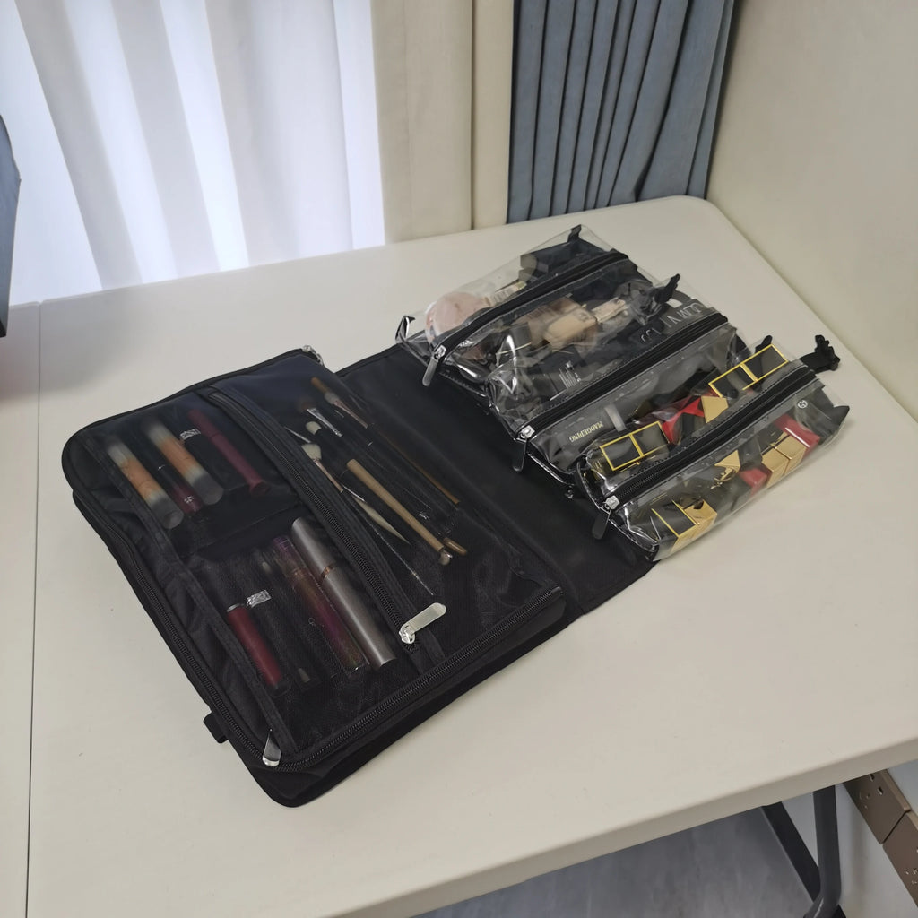 Foldable Makeup Bag Cosmetic Organizer Professional Makeup Artist Touch Up Bag