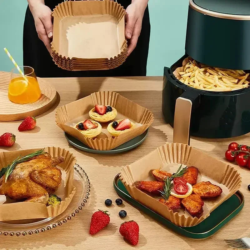 Accessories for Air Fryer Accessories Non-Stick Parchment Paper Liners for Deep Fryer Baking Sheets for Healthy Cooking for Roas
