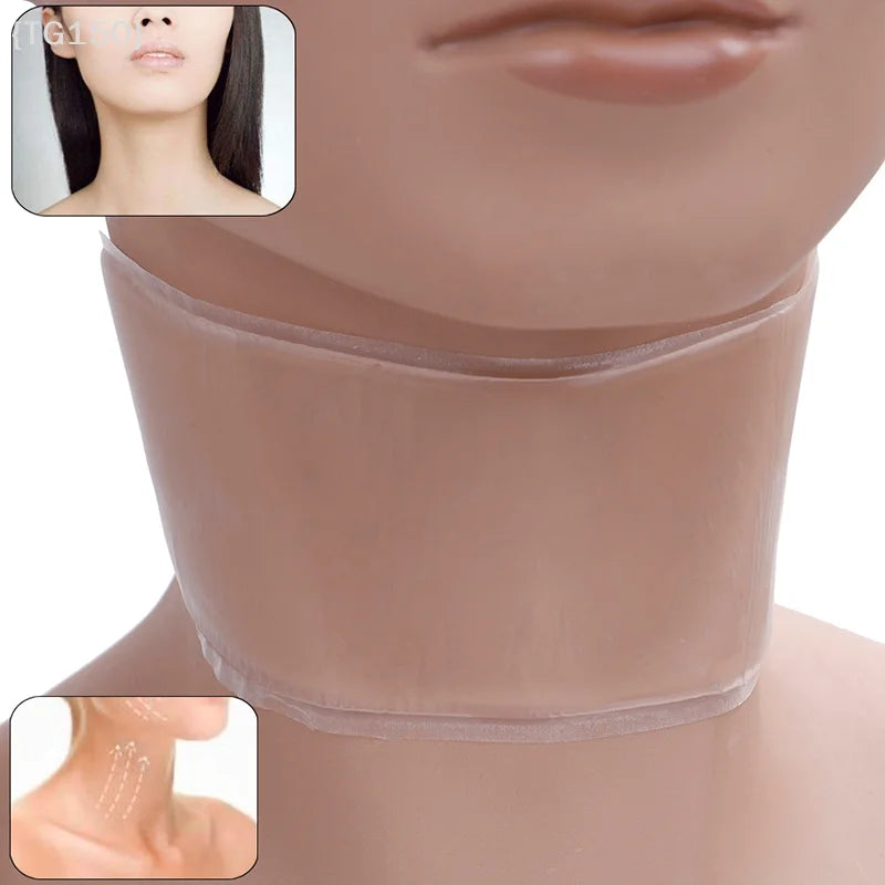【Ja】Silicone Neck Lift Tape, Reusable Anti-Wrinkle & Anti-Aging Care, Transparent Invisible Skin Tightening Patch