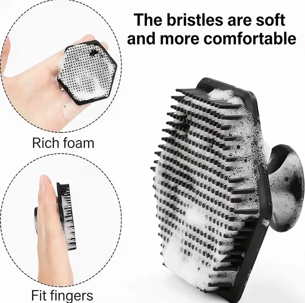 Silicone Cleaning Brush Face Cleansing Scrubber Massager Manual Facial Cleansing Brush Exfoliating Gentle Beard Skin Care Tool