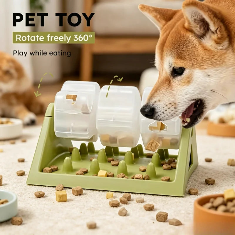 Interactive Dog Food Dispenser Toy, Puzzle Feeder with Leak-Proof & Slow-Feeding Design, Durable PP Material for Dogs