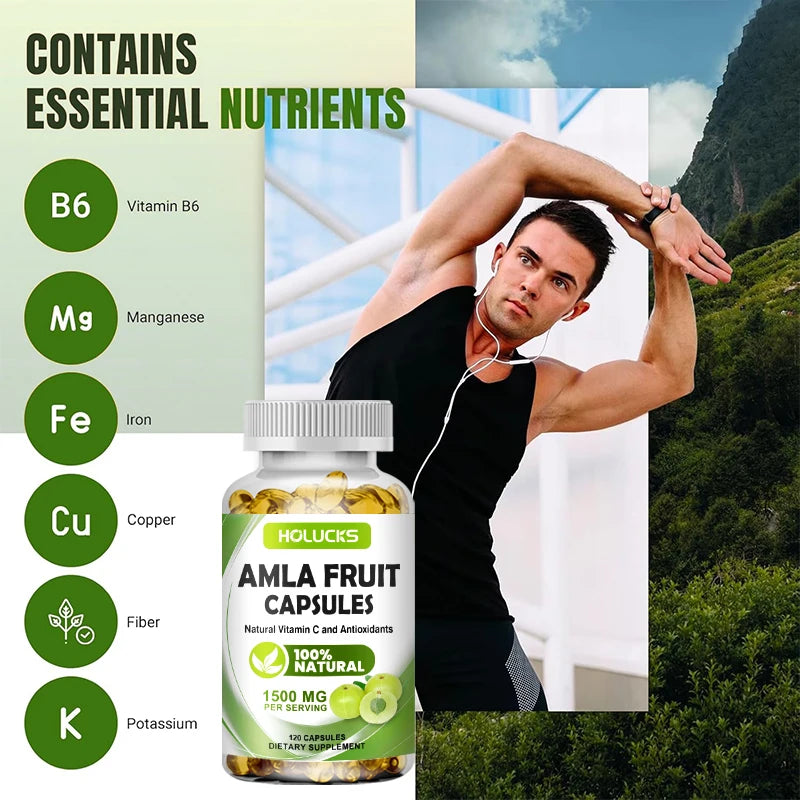 Amla Vitamin Supplements, Supports Metabolism, Detox & Digestion, Collagen Booster, Provides Cellular Defence, Skin, Hair Health